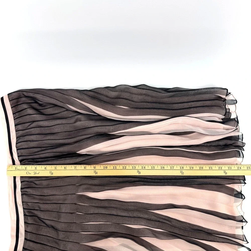 Silk Pleated Skirt Women 12 Black Pink Midi Accordion Feminine Coquette Romantic